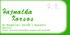 hajnalka korsos business card